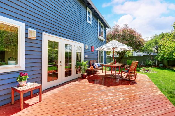 Blue Siding Installation in Davis